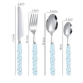Axyaa Ceramic Pearl Handle Stainless Steel Cutlery Set