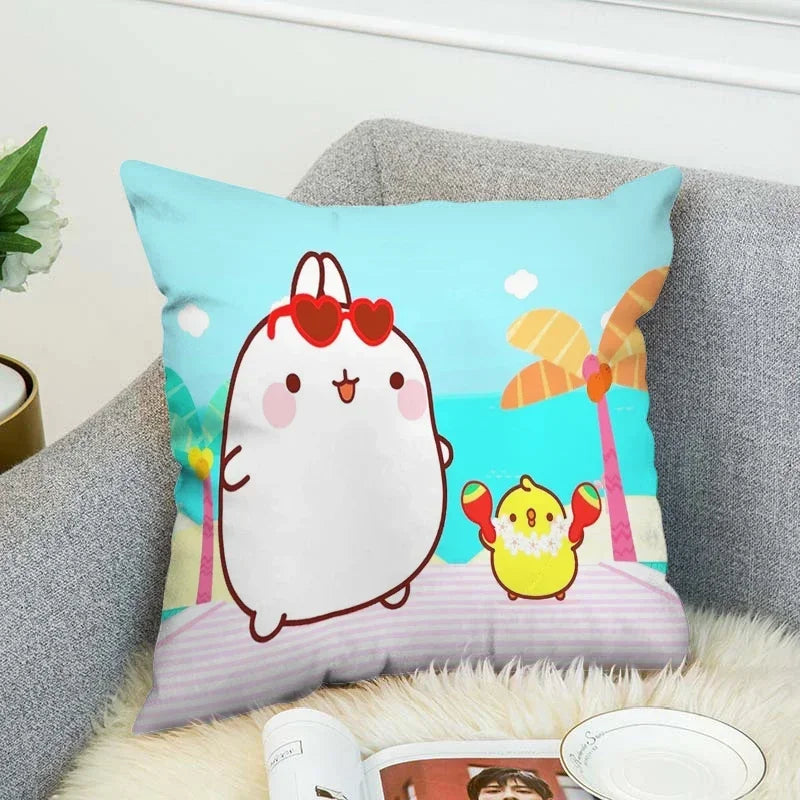 Axyaa Silk Pillowcases for Sofa Decor – Printed Cushion Cover Throw Pillows
