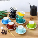 Axya Espresso Cup and Saucer Set 80ml - Small Coffee Tea Milk Drinkware