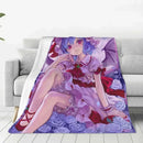 Axyaa Remilia Scarlet Touhou Project Flannel Throw Blanket Soft Warm Bedspreads