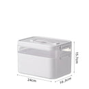 Axyaa Large Capacity Medicine Storage Box - Portable Multi-Layer Display Cabinet