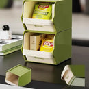 Axyaa Desktop Tea & Coffee Storage Organizer Bin with Clear Drawers