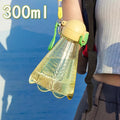 Axyaa Mini Transparent Water Bottle with Straw - Portable & Cute for Fitness & Outdoor