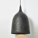 Axyaa Metal Round LED Pendant Lamp - Black Bell Design