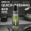 Axyaa 400ml Double-layer Glass Cup with Tea Filter - Heat-resistant Portable Drinkware
