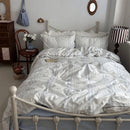 Axyaa Pastoral Blue Jasmine Series 4-Piece Sheet Set, Skin-Friendly & Breathable