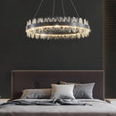 Axyaa LED Crystal Chandelier: Luxury Modern Living Room Pendant Lamp