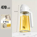 Axyaa Glass Oil Sprayer Bottle for Kitchen Cooking Roasting BBQ - 470ml