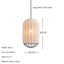Axyaa Modern Minimalist Fabric Pendant Light - Creative Decorative Art Lamp