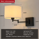 Axyaa Swing Arm Wall Lamp: Modern Iron Foldable Light for Bedroom, Study & Hotel