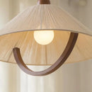 Axya Vintage Pendant Chandelier with Wood Hemp Rope Weaving