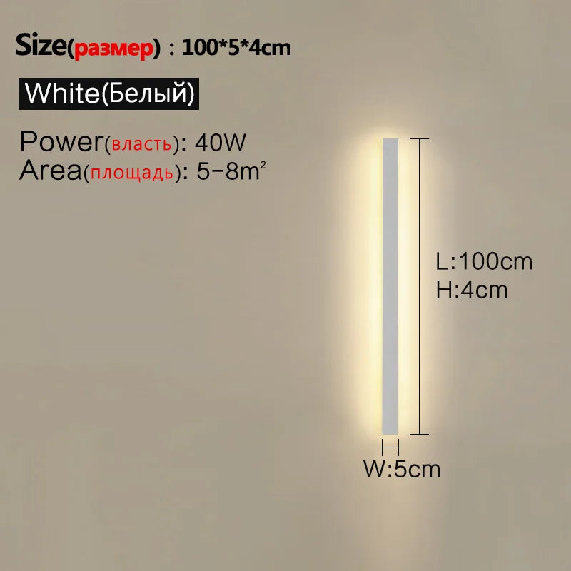 Axyaa Waterproof Outdoor Wall Light Garden LED Modern Nordic Living Room TV Background IP65 Wall Washer