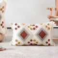 Axyaa Boho Style Ivory Burt Orang Tufted Cushion Cover for Living Room Bedroom