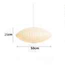 Axyaa Silk Cloth Minimalist Pendant Light White Design Nelson Lamp