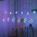 Axyaa LED Christmas Pendant Lights, Colourful Moon Light Suspension Decoration, 3.5M Hanglamp