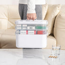 Axyaa Large Capacity Medicine Storage Box - Portable Multi-Layer Display Cabinet