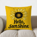 Axyaa Sunflower Gingham Bow Throw Pillow Cover for Sofa Bedroom Car