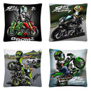 Axyaa Stunt Motorcycle Cartoon Soft Plush Cushion Cover Pillow Case