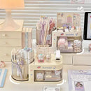 Axyaa Desktop Pen Holder with Drawers - Student Desk Organizer for Girls
