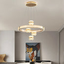Axyaa Crystal Chandelier Pendant Light - Elegant Luxury Ceiling Fixture for Living Room