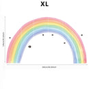 Rainbow Pastel Wall Stickers Mural by Axyaa for Nursery Kids Room, Playroom Decor, Baby Gift