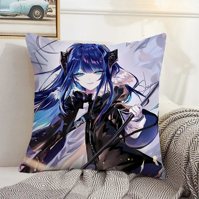Axyaa Blue Archive Modern Women's Pillowcase 45x45 Decorative Cushion Cover