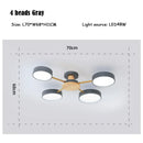 Axyaa Black LED Ceiling Lamp: Creative Pendant Chandelier for Home Decor