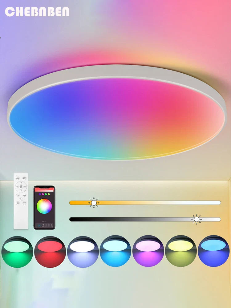 Axyaa Smart RGB Wifi Ceiling Light Panel for Alexa Google Home
