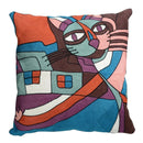 Axyaa Picasso Graffiti Art Painting Cushion Cover for Home Décor
