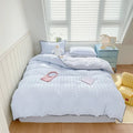 Axyaa Solid Color Block Sheet Set in Double Yarn Bubble Foam Fabric