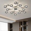 Axyaa Glass Ball Pendant Light Chandelier for Bedroom Living Room Restaurant Lighting