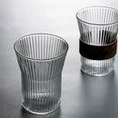 Axyaa 300ML Glass Coffee Mug with Walnut Sleeve and Bamboo Sheet - Japanese Style