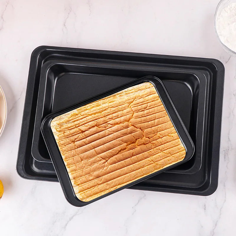 Axyaa Stainless Steel Non-Stick Baking Tray for Bread Cake Loaf Pan BBQ Plate