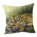 Axyaa Wildlife Animals Cushion Covers 45X45CM Wolf Fox Tiger Christmas Cats Girls