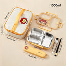 Axyaa Stainless Steel Lunch Box with Compartments - Large Capacity Bento Box