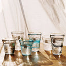 Axya Handmade Nitrate Halo Dyed Hammer Glass Cups from Japanese Workshops.