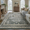 Axyaa Geometric Nordic Style Living Room Carpet - Retro Design Bedroom Rug