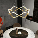 Axyaa Wave Pendant Lights: Modern Nordic Chandeliers for Dining, Bar, and Home Decor