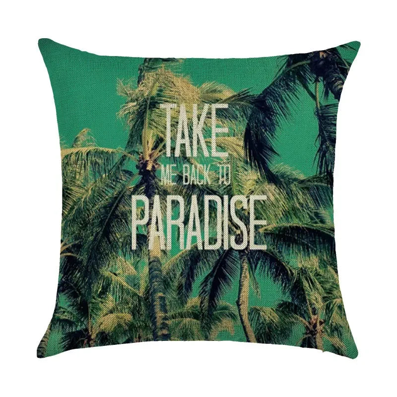 Axyaa Cartoon Pattern Linen Pillowcase - Home Sofa Decorative Cushion Cover
