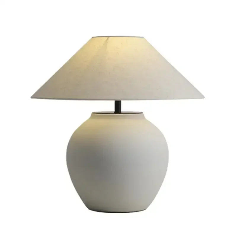 Axyaa Retro Ceramic Floor and Table Lamps for Bedroom and Living Room Decor