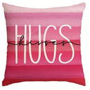 Axyaa Love Kiss Hug Pattern Decor Pillowcase for Home Sofa, Gift for Valentine's Day