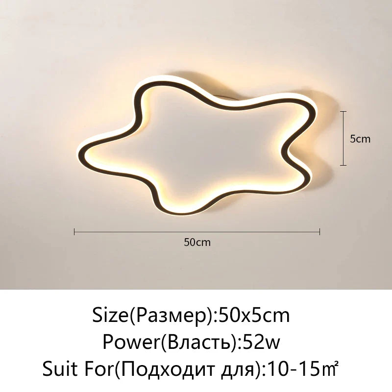 Axyaa Star LED Ceiling Light: Modern Room Decoration Fixture