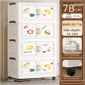 Axyaa Cartoon Foldable Storage Box, Heavy-Duty Rolling Organizer for Home Organization