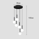Axyaa LED Ring Stairs Pendant Light Chandelier for Living Room Dining Room Lighting