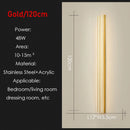 Axyaa Stainless Steel Outdoor Wall Lights: Waterproof Linear LED Lighting for Villas, Porch, Balcony
