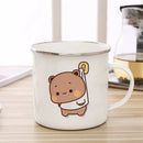 Axyaa Cartoon Bear Boob Enamel Cup Mug - Fun Drinkware Mug for Tea, Coffee, Beer