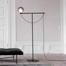 Axyaa Black Texture LED Floor Lamp for Bedroom and Living Room