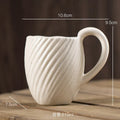 Axyaa Retro Ceramic Pleated Mug for Coffee and Milk Drinking