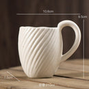 Axyaa Retro Ceramic Pleated Mug for Coffee and Milk Drinking