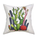 Axyaa Cactus Linen Cushion Cover 45x45cm for Home Decor - Green Plant Pillow Cover